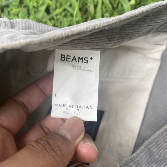 Beams Grey Designer Corduroy Pants  Size 36 Like New - Picture 6 of 7